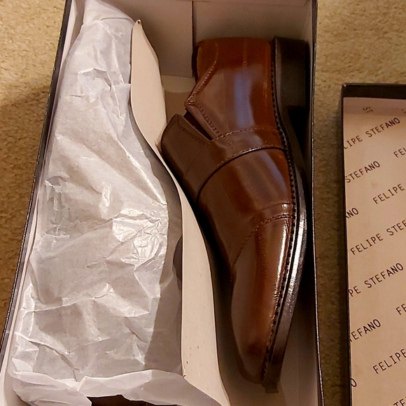 Felipe Stefano Shoes New In Box Brown Dress Shoes 6